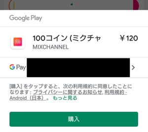 Google Play 購入画面