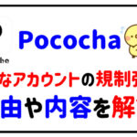Pocochaが不正なアカウント利用の規制強化！理由や内容を解説