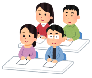講習会に参加している人たちのイラスト