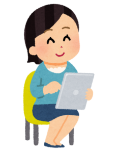 タブレット持つ人