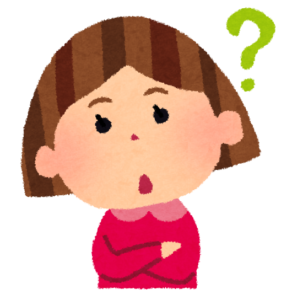 ？を浮かべる女の子