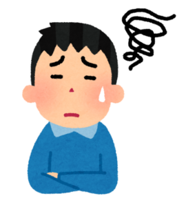 困っている男の子