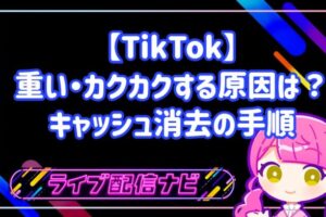 TikTokが重い・カクカクする原因は？キャッシュ消去の手順と快適にする5つの方法
