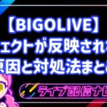 BIGOLIVEのエフェクトが反映されない原因と対処法