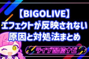 BIGOLIVEのエフェクトが反映されない原因と対処法