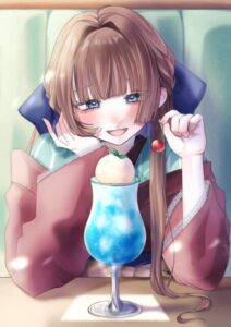 和風レトロな着物姿が魅力的なVライバー・秋乃たのさんの立ち絵イラスト